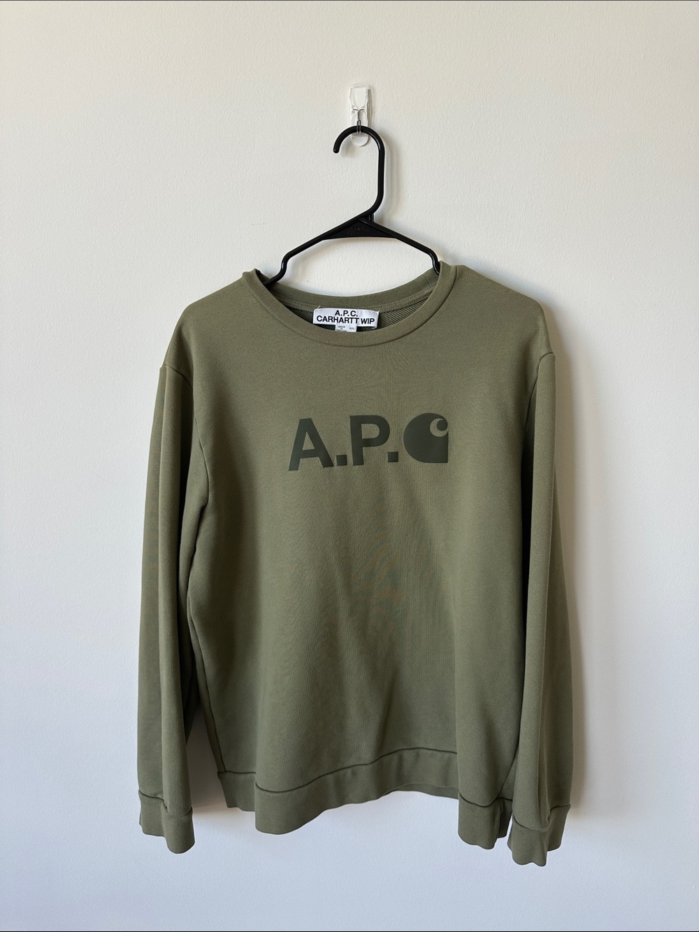 Carhartt WIP x A.P.C Olive Crewneck Sweatshirt